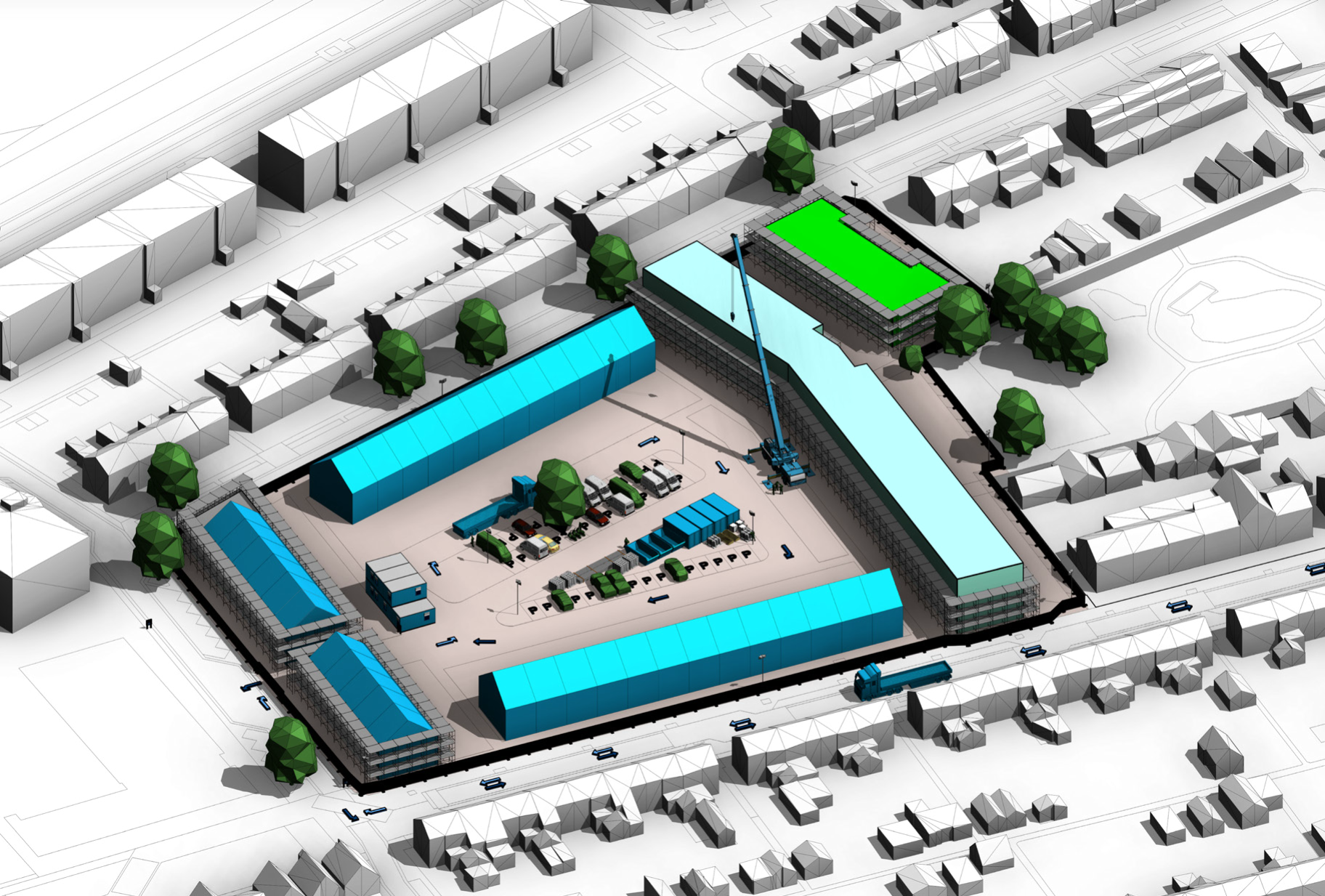 Digitaal bouwen 3D-bouwplaats